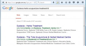 Dyslexia herbs acupuncture treatment kl