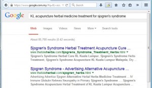 KL acupuncture herbal medicine treatment for sjogren's syndrome