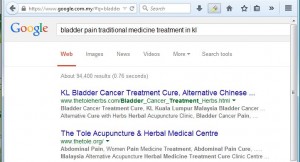 bladder pain traditional medicine treatment in kl
