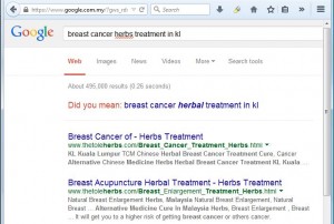 breast cancer herbs treatment in kl