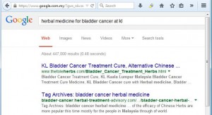 herbal medicine for bladder cancer at kl