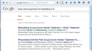 herbs and acupuncture for bedwetting in kl