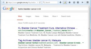 herbs bladder cancer in kl