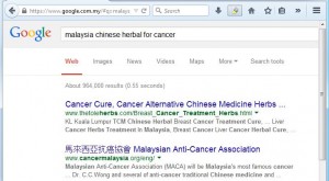 malaysia chinese herbal for cancer