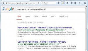 pancreatic cancer acupuncture kl