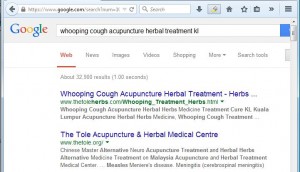 whooping cough acupuncture herbal treatment kl